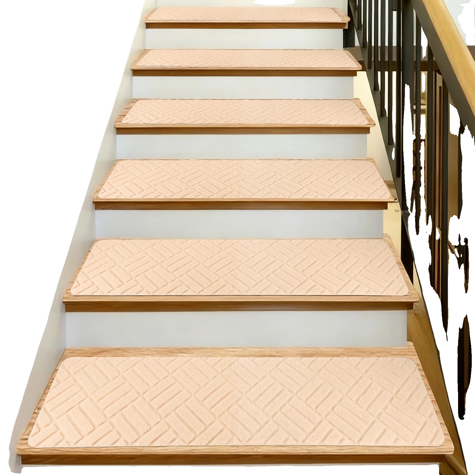 Trittschutz, Rutschfestes Design, Einfache Pflege, 20x76cm, Khaki