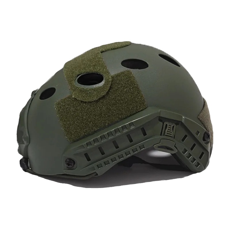 Taktischer Helm, Langlebiges Material, Verstellbare Passform, Mit Loch Armeegrün