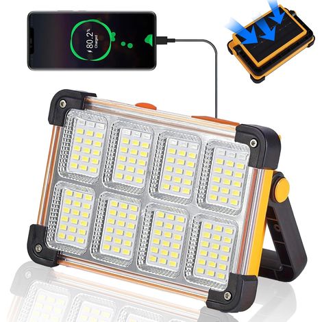150-w-solar-arbeitsleuchte, 1500 Lm, 144 Leds, Mit Stativ, 4 Beleuchtungsmodi, Ip54 Wasserdicht
