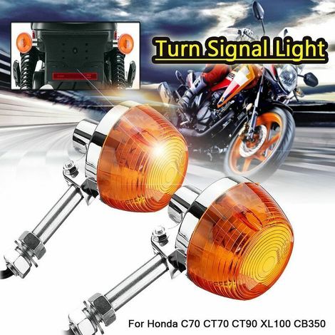 2 Stück 8-mm-motorradblinker Für Honda C70 Ct70 Ct90 Xl100 Cb350 Cm400..debuns