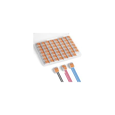 Anschlussklemmen, 55 Stück 3-wege-schnellverbinder, Automatische Hebelmutter-verbindungsverbinder Für Inline-stromkreise 28–12 Awg, Pa/pc Flammhemmend