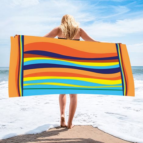 Bedrucktes Mikrofaser-strandtuch – Saugfähig Und Schnelltrocknend – 70 × 140 Cm
