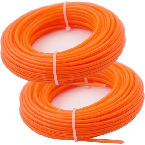 Rasentrimmerfaden – Für Kantenschneider, Ideal Zum Rasenmähen, Schneiden Kleiner Äste Usw. – 10 Meter, Orange