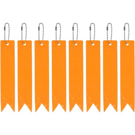 Reflektierende Sicherheitsanhänger – Reflektierende Anhänger Für Fahrräder, Rucksäcke Und Laufschuhe – Orange – 10er-pack