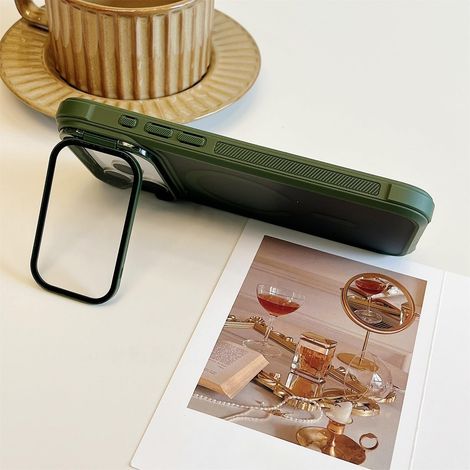 Schlanke Und Transparente Matte Magnethülle, Kompatibel Mit Iphone 17 Pro, Mit Integriertem Ständer, Linse Aus Gehärtetem Glas, Stoßfestem Schutz Und Verstärkten Ecken Nach Militärstandard, Farbe Oran