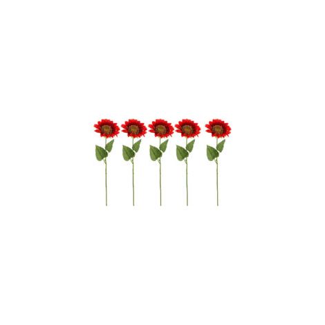 Set Mit 6 Künstlichen Sonnenblumen, Große Künstliche Blumen, Die Echten Zierblumen Ähneln – Orange