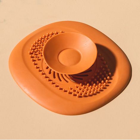 Silikon-abflussstopfen Mit Schutzkappe Und Haarfänger – Klappbarer Deckel – Geeignet Für Dusche Und Badewanne – Geeignet Für Bad, Küche Und Waschküche – Ora