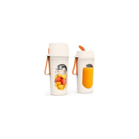 Tragbarer Elektrischer Standmixer, 21000 U/min, 450 Ml Smoothie-mixer Mit 12 Klingen, Inklusive Bechern, Für Küche, Fitnessstudio, Büro (orange)