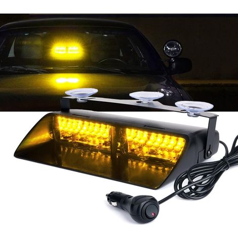 Universelle Orangefarbene Blinkleuchte Für Autos – Stroboskoplicht – Fensterblinker – Stroboskoplicht – Blinker – Baustellenleuchte – Saugnäpfe – 12-volt-zigarettenanzünderstecker – Schalter – Cl
