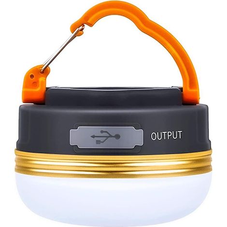 Wiederaufladbare Led-campinglaterne, 300 Lm – 3 Leuchtmodi – 1800 Mah Externer Akku – Magnetfuß – Ideal Für Camping Und Notfälle – Wandern – Angeln – Bei Stürmen