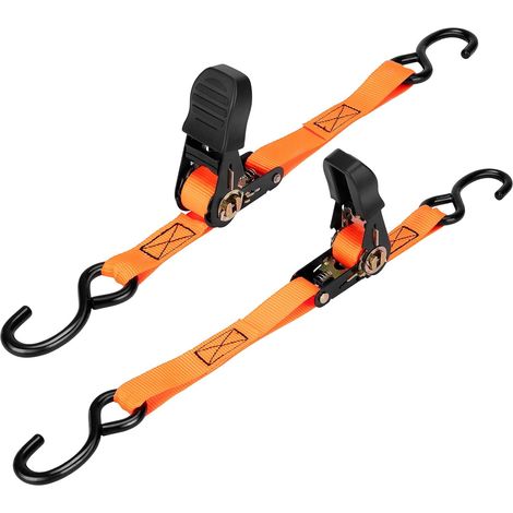 Zurrgurte Für Bootsanhänger – 725 Kg – Robuster, 2,5 Cm X 1,2 M Langer, Dehnbarer Ratschengurt – Schnellverschlüsse Und Kratzfeste Haken – Geeignet Für Boote, Jetskis Und Mehr