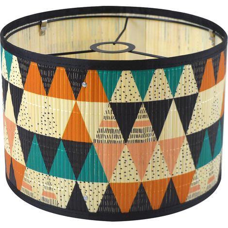 Zylindrischer Lampenschirm In Ahornfarbe - 30,48 Cm X 30,48 Cm X 20,32 Cm - Zylindrischer Lampenschirm Aus Geflochtenem Leinen Und Bambus - Ideal Für Die Herstellung Von Kronleuchtern Oder Pendelleuch