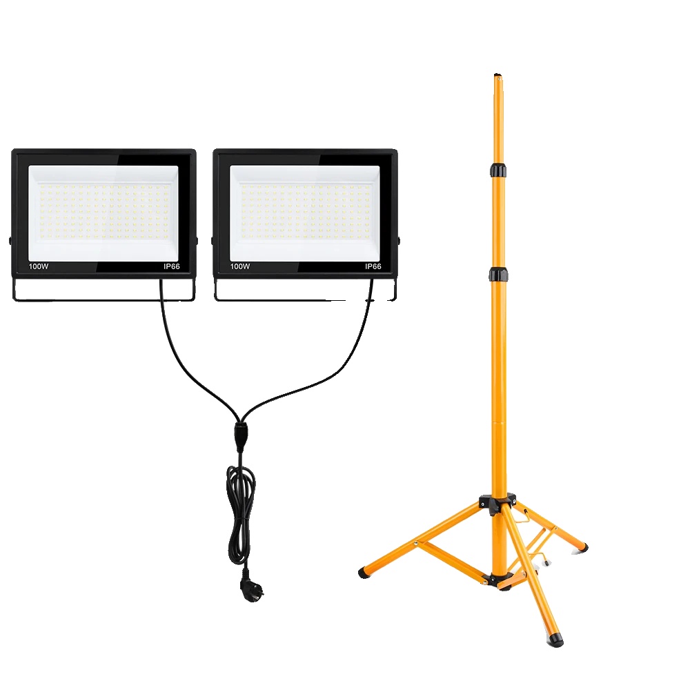 Arbeitslicht, Ip66 Wasserdicht, Verstellbares Stativ, 2x100w Lampe