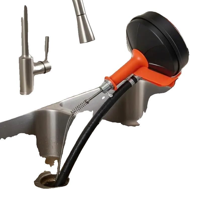 Abflussreiniger, Eisenkonstruktion, Benutzerfreundliches Design, Orange