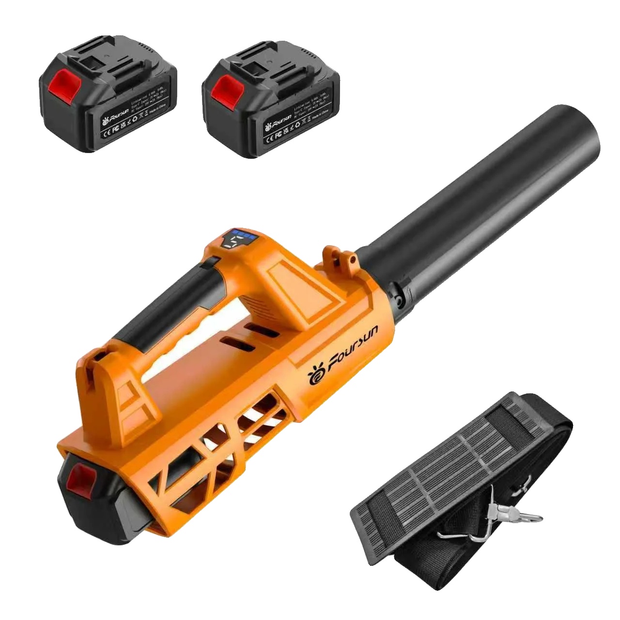 Elektrischer Luftbläser, Hochleistungs-bürstenloser Motor, Tragbares Design, 2 Batterien