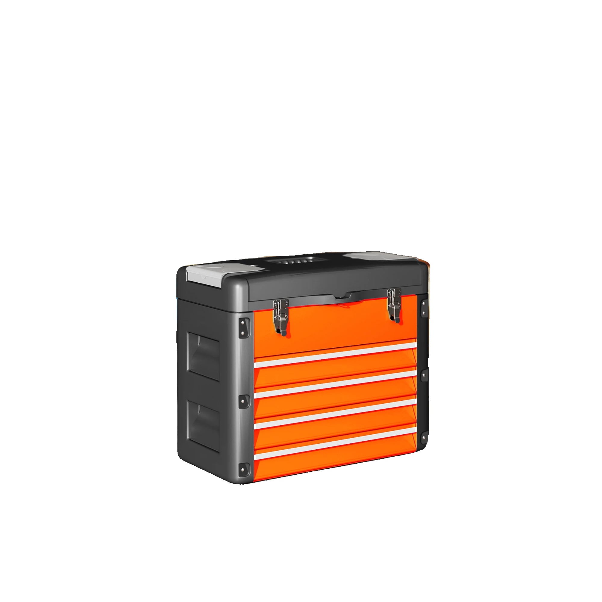 Werkzeugaufbewahrungsbox, Stahl Und Kunststoff, 4 Schubladen, 49,7l X 25,3b X 40,7h Cm, Unterstützt Bis Zu 30 Kg, Leichtes Design