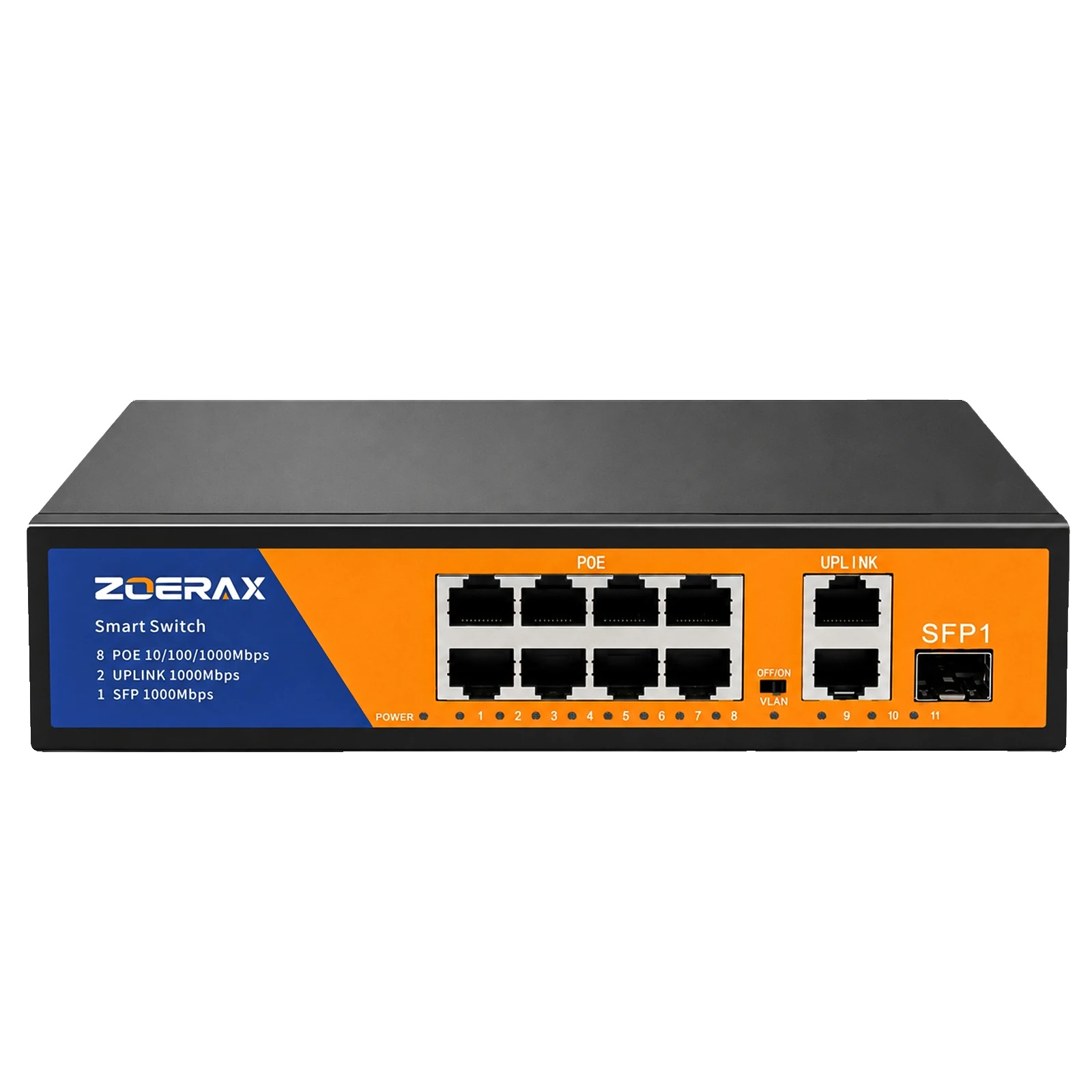 Gigabit Poe Switch, 8 Ports, Vlan-unterstützung, Eu-stecker