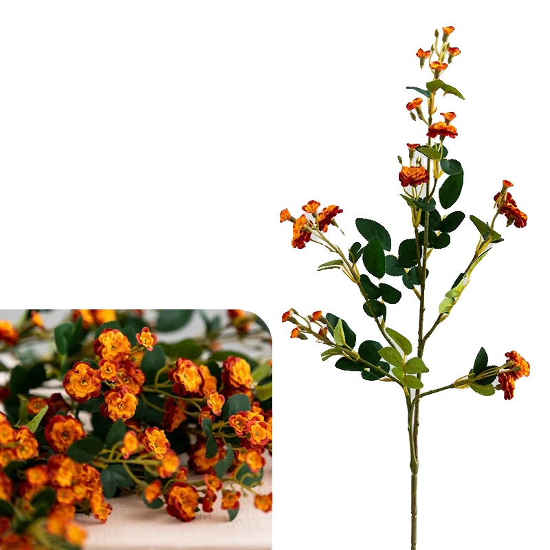 Rosen Dekoration, Künstliche Seide, Für Den Innenbereich, Orange