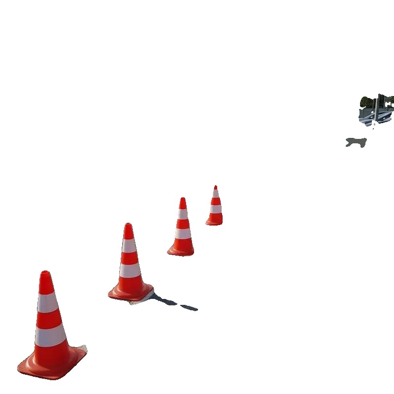 Verkehrshütchen, 50 Cm Höhe, Zwei Reflektierende Bänder, Aus Pe, Stapelbares Design, Geeignet Für Parkplätze Und Baustellen