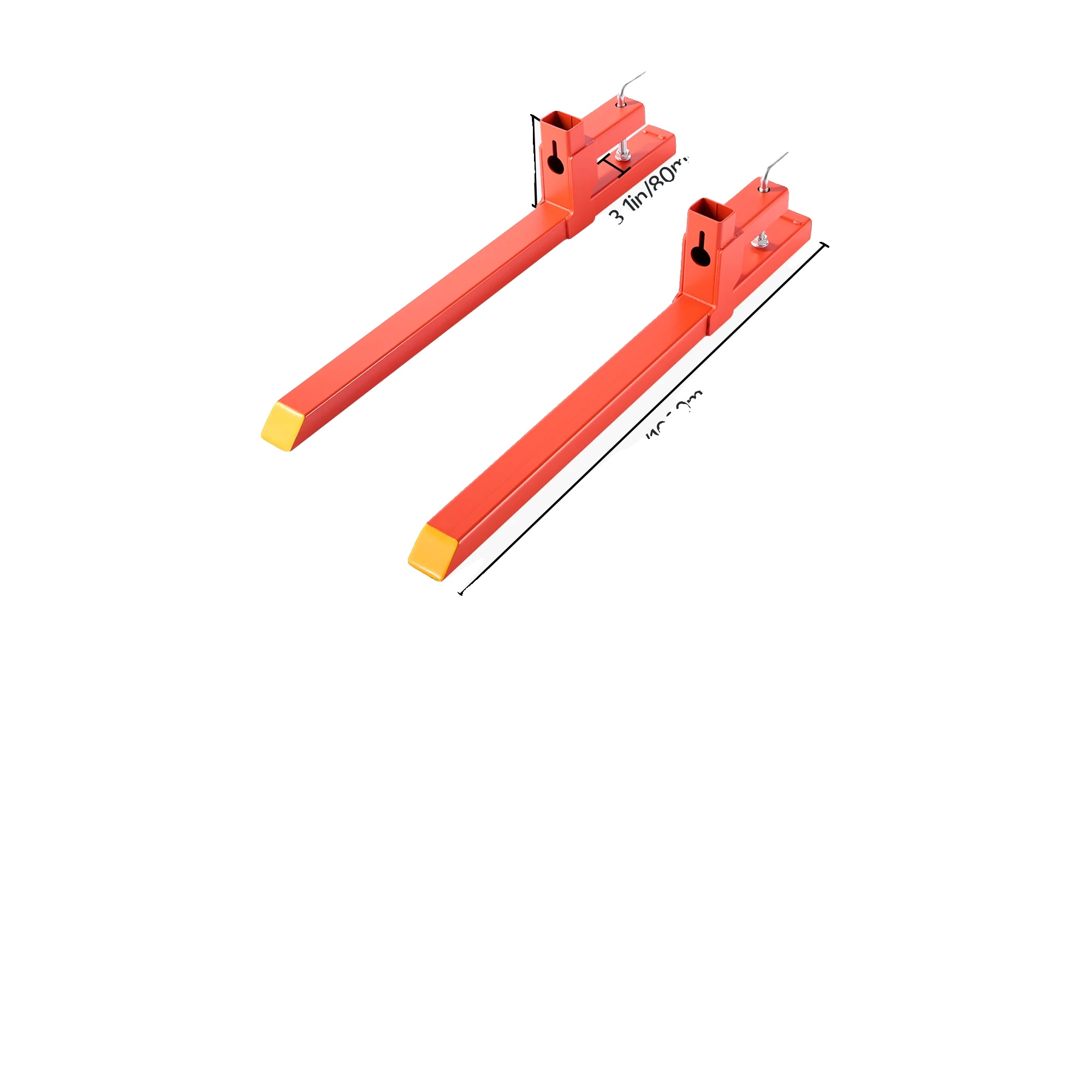 Gabelstaplergabeln, 2000 Lbs Tragfähigkeit, Aufsteckdesign, 43zoll