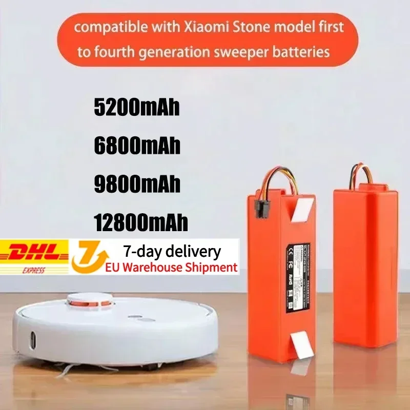 Roboterstaubsauger-batterie, 12800mah Kapazität, Breite Kompatibilität, 1stk 12800mah