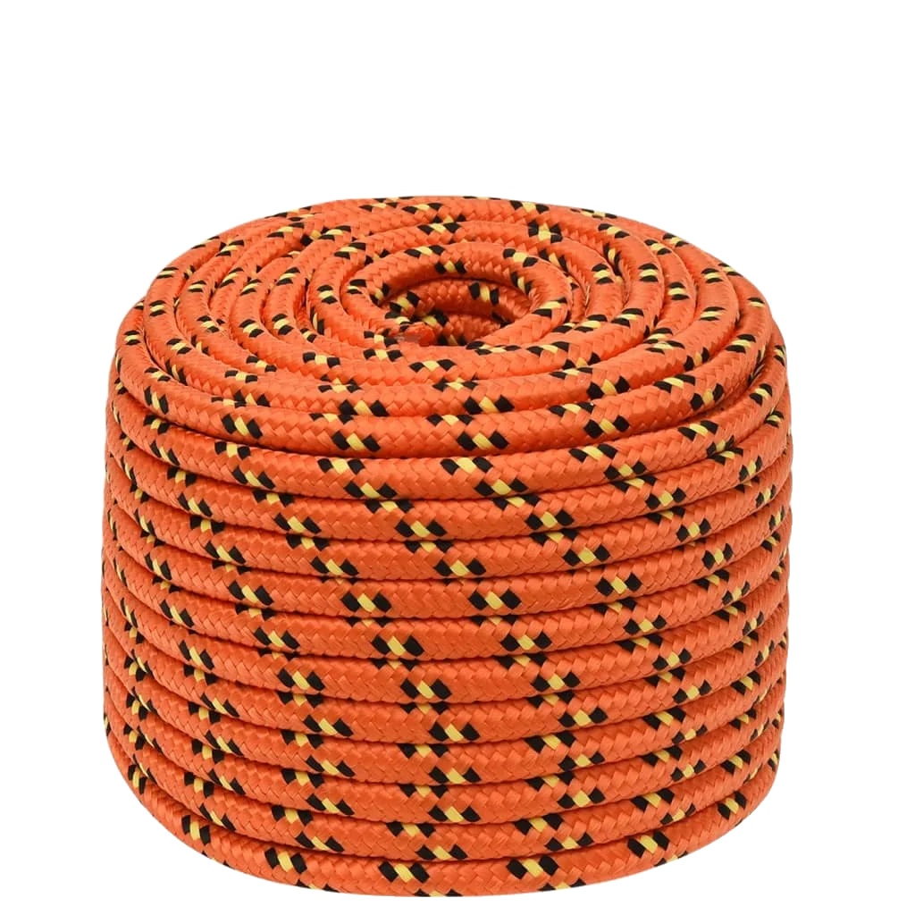 Bootsseil, 25 M Länge, Hochfestes Material, Orange