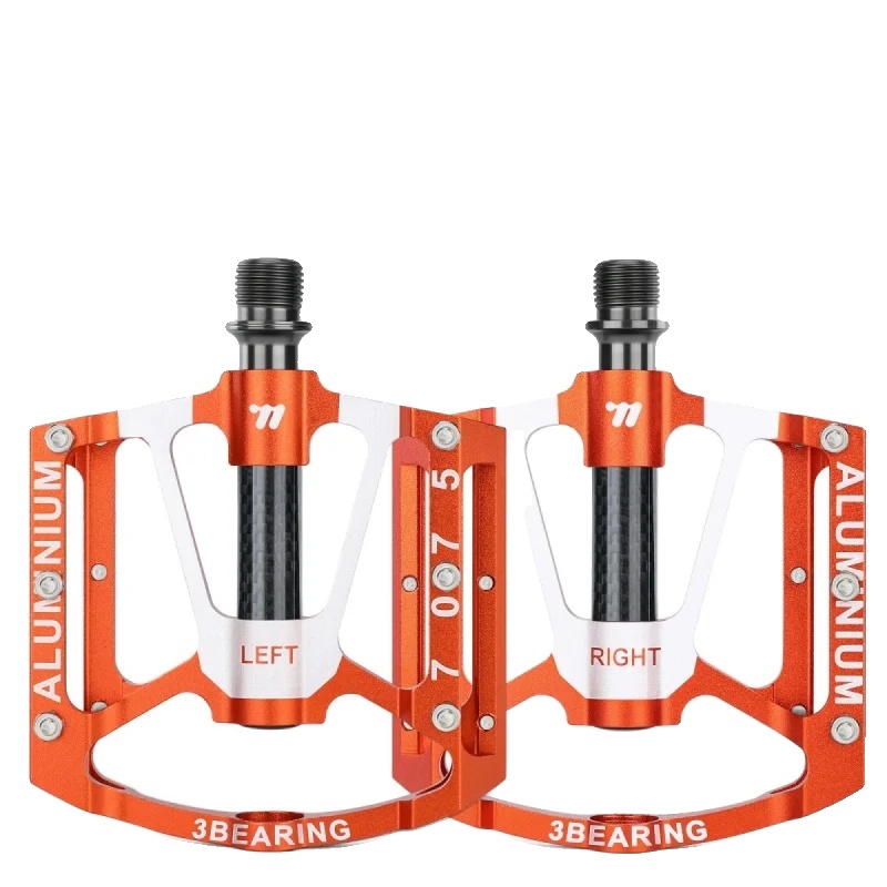Fahrradpedale, Ultraleichtes Design, Rutschfeste Eigenschaft, Orange
