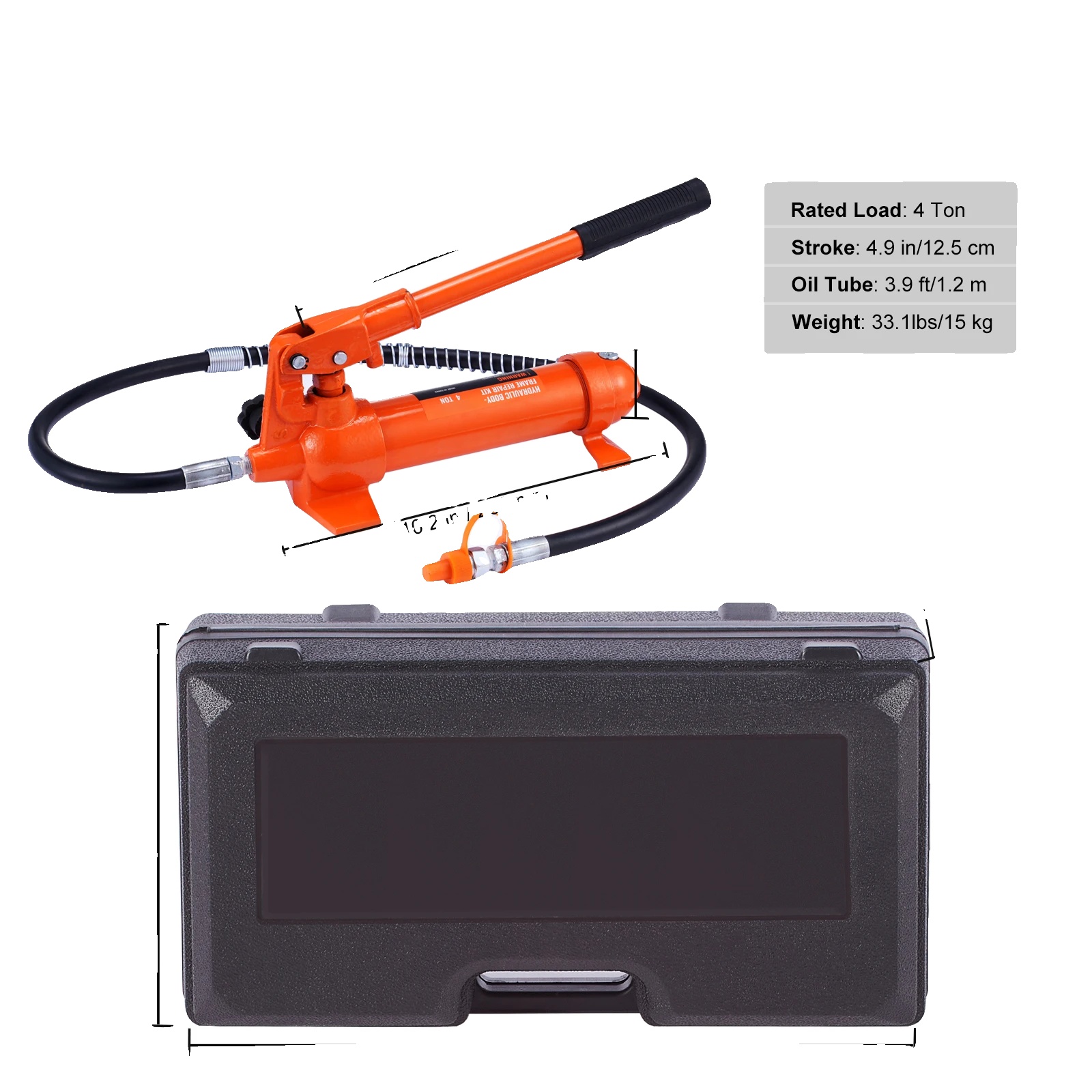 Porta Power Kit, 4 Ton Hydraulikpumpe, Vielseitiges Karosserie-rahmen-reparaturset, 4t
