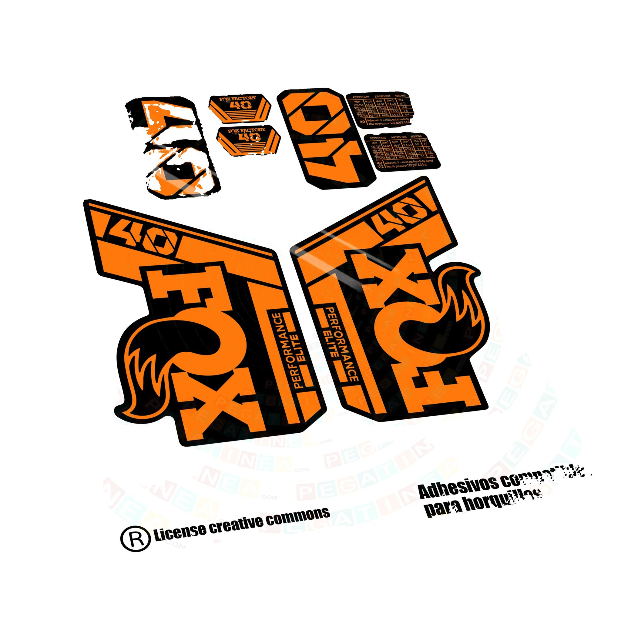 Aufkleber, Anpassbare Farben, Langlebiges Vinyl, Orange