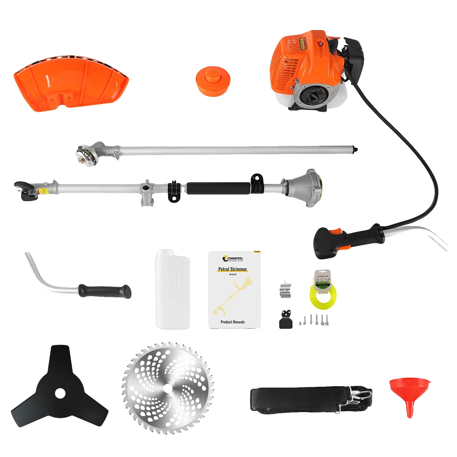 Freischneider, 2-takt-motor, 3-in-1-funktionalität, Orange 3 In 1