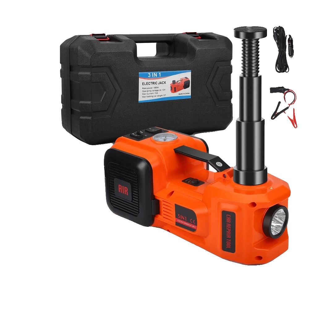 Elektroauto-wagenheber, 5,0 Tonnen Hebekapazität, 15-54 Cm Hubbereich, 4000 Lumen Led-licht, 150 Psi Reifendruck, 35 L/min Luftstrom