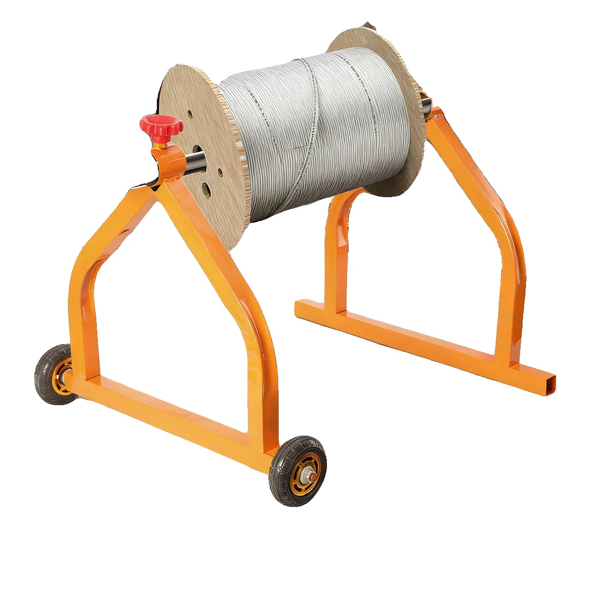 Drahtspulenregal, Stahlmaterial, Abmessungen 54 X 50 X 45 Cm, Für Spulen Mit Bis Zu 71 Cm Durchmesser, 100 Kg Tragfähigkeit, 5,5 Kg Gewicht