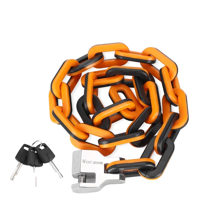 Kettenverschluss, Schwerlaststahl, Diebstahlschutzdesign, Orange