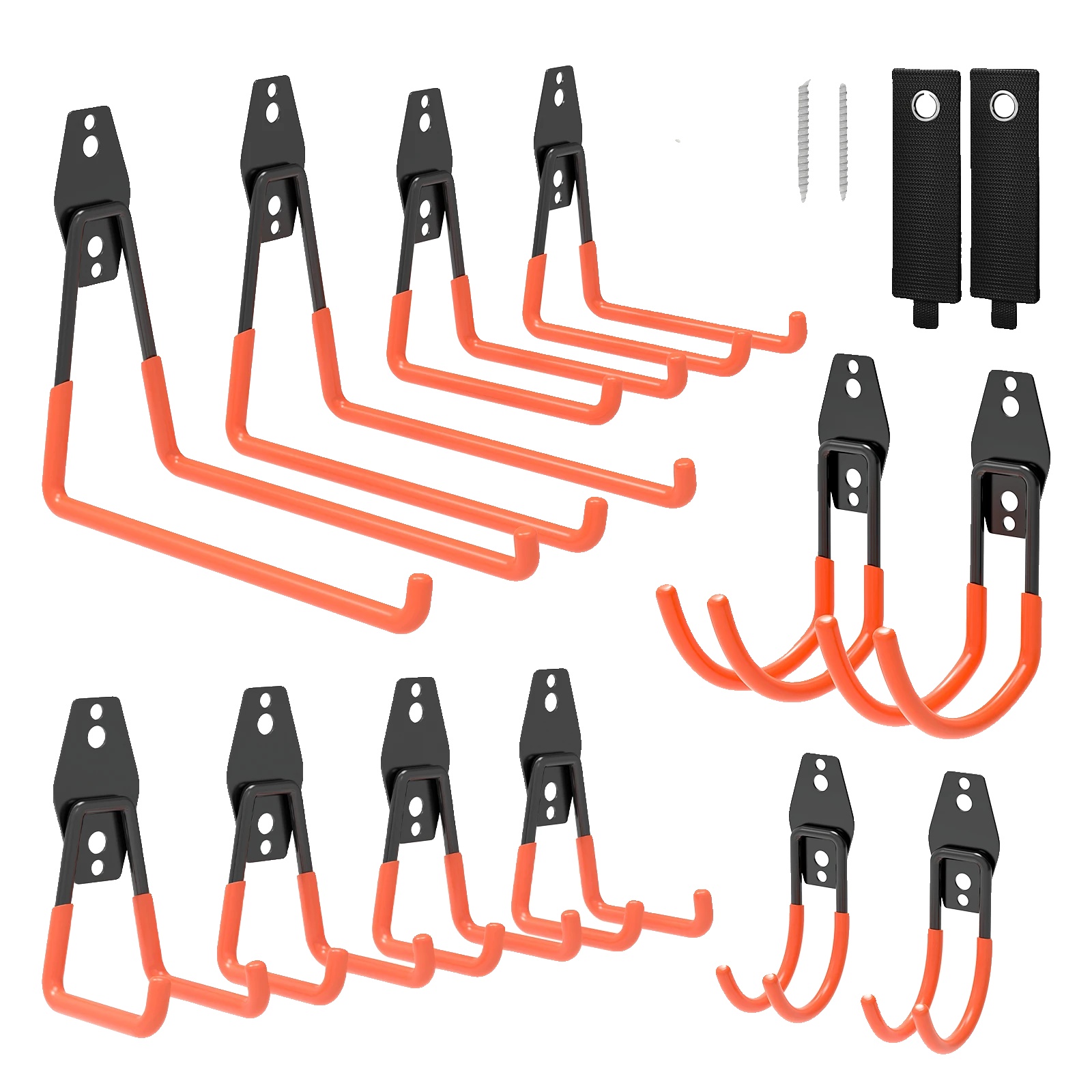 Wandhaken Set, Hohe Tragfähigkeit, Multifunktionales Design, Orange