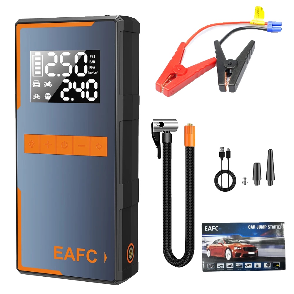 Auto Notstartgerät, Luftpumpe, Tragbare Powerbank, Originalclip