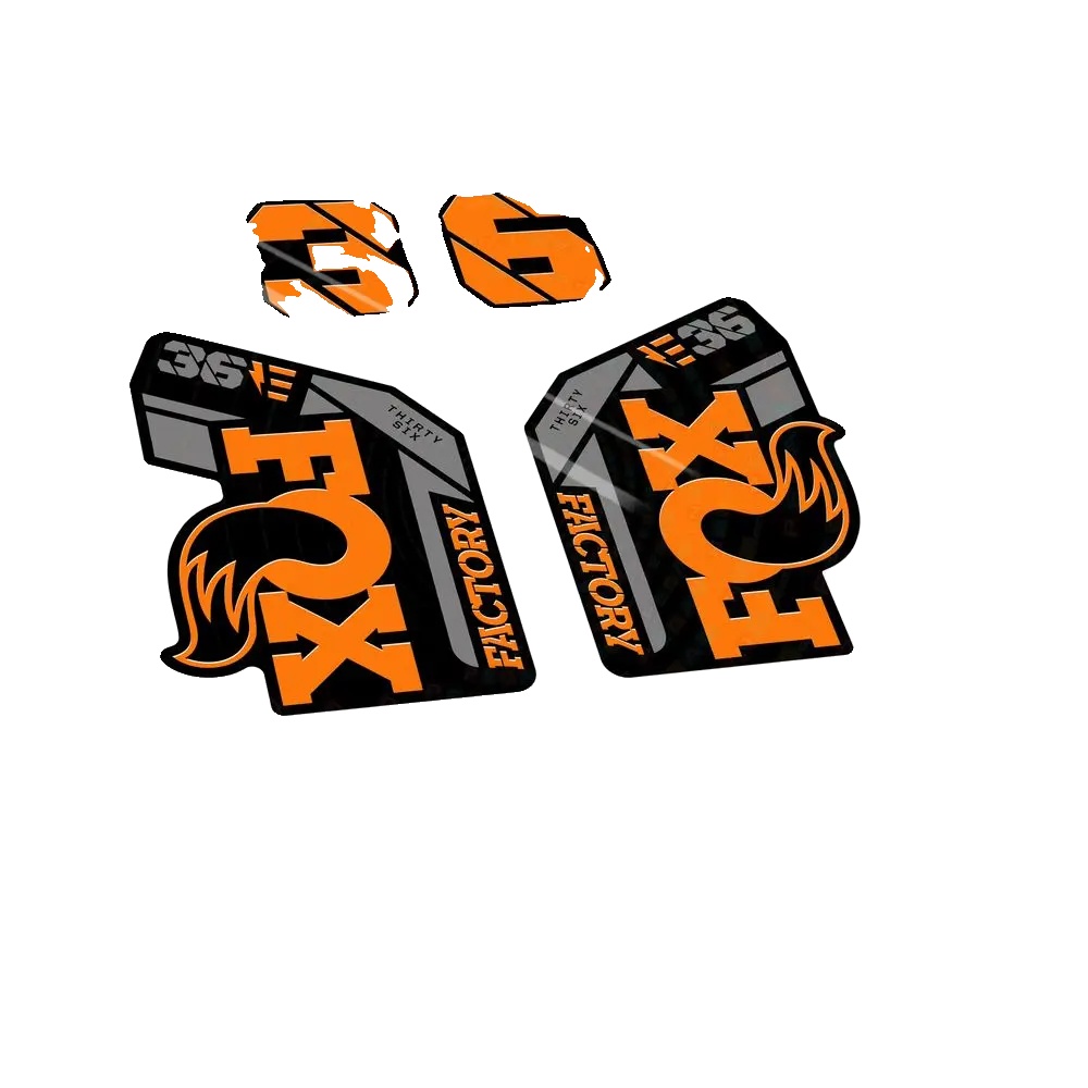 Aufkleber, Kompatibilität Mit Fox 36 Factory Ebike-gabeln, Langlebiges Vinylmaterial, Orange