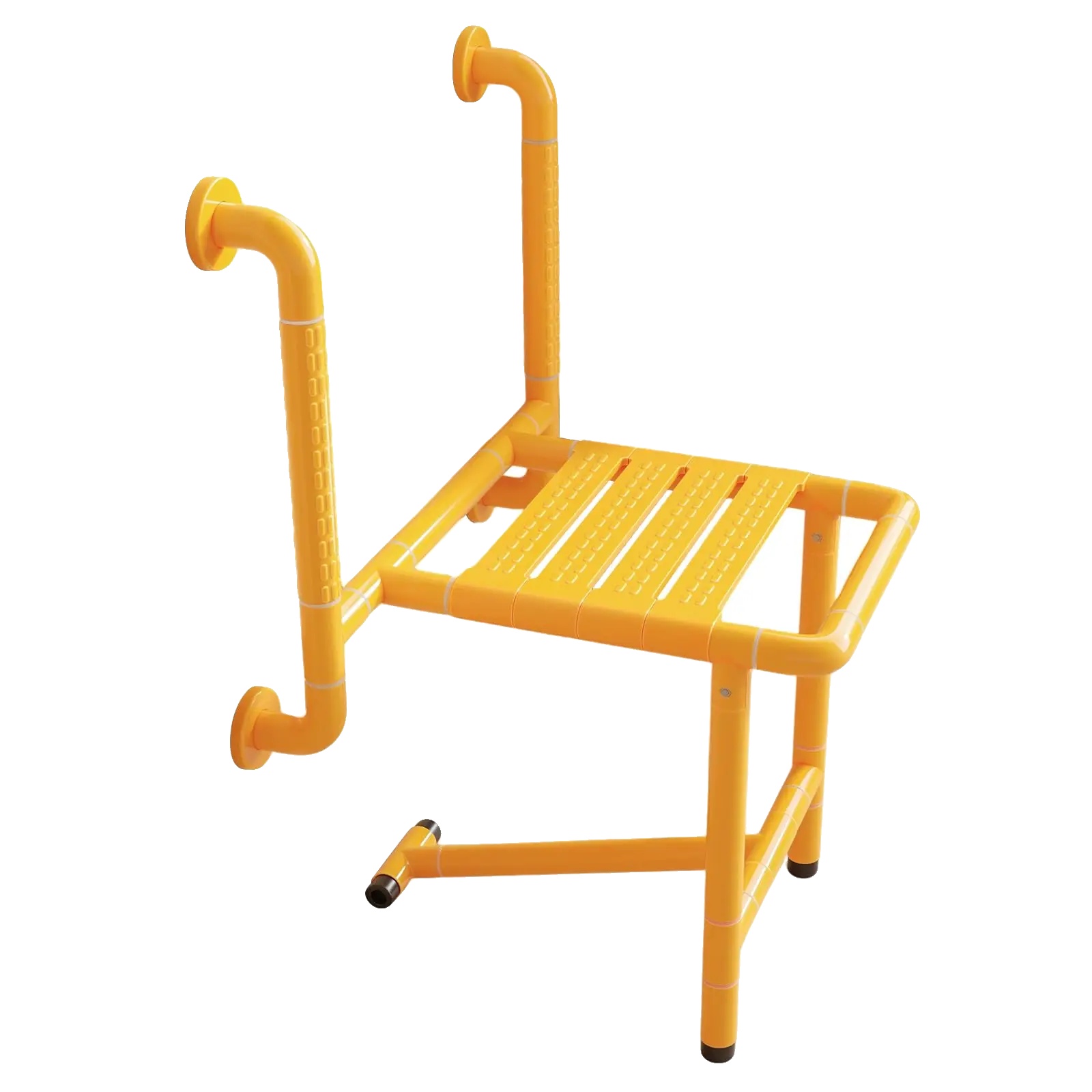 Klapp-duschsitz, Rahmen Aus 304 Edelstahl, 150 Kg Tragfähigkeit, Platzsparendes Faltbares Design, Wandmontierte Installation, 4,5 Kg Gewicht