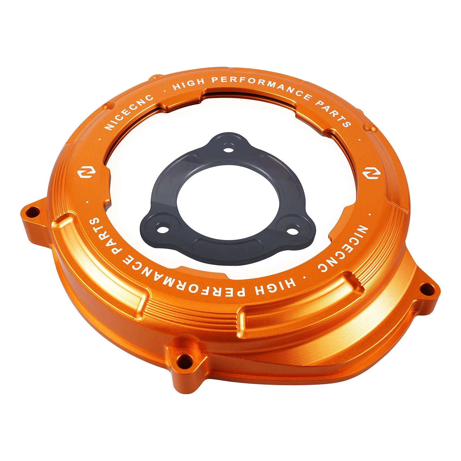 Kupplungsdeckel, Cnc-bearbeitet, Leichtes Aluminium, Orange