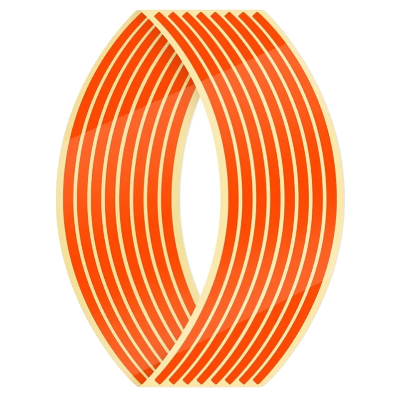 Radaufkleber, Reflektierendes Felgenband, Langlebig Und Wasserdicht, Orange