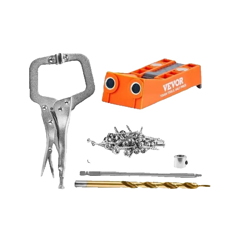 Taschenlochbohrer, Verstärktes Nylonmaterial, Einstellbare Tiefe ½" Bis 1½", Nettogewicht 0,75 Kg, Titanbeschichteter Bohrer, Verbesserter Griff Mit
