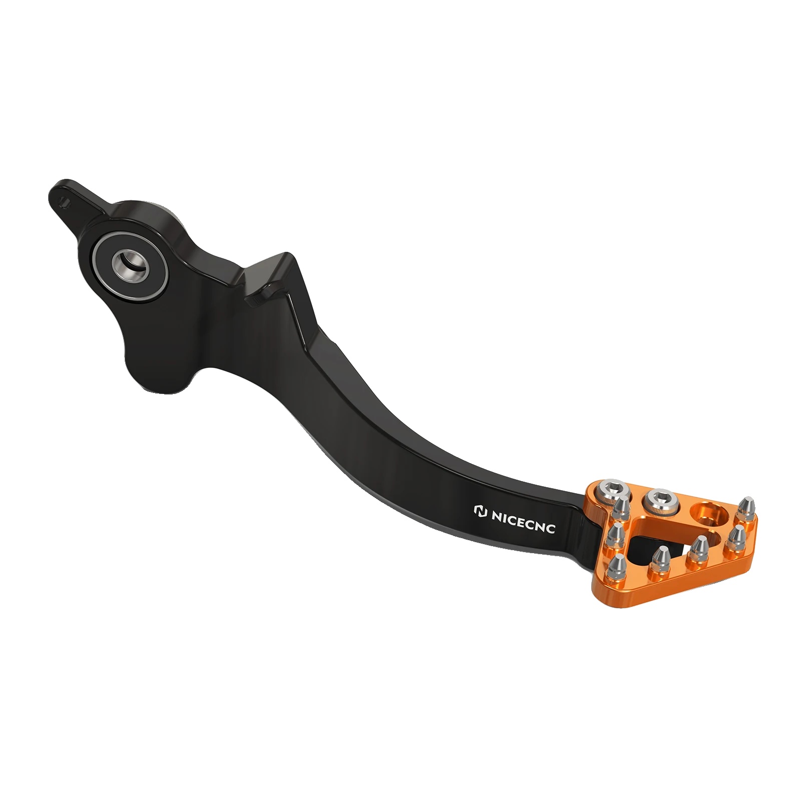 Bremspedalhebel, Verstellbares Design, Leichtes Aluminium, Orange