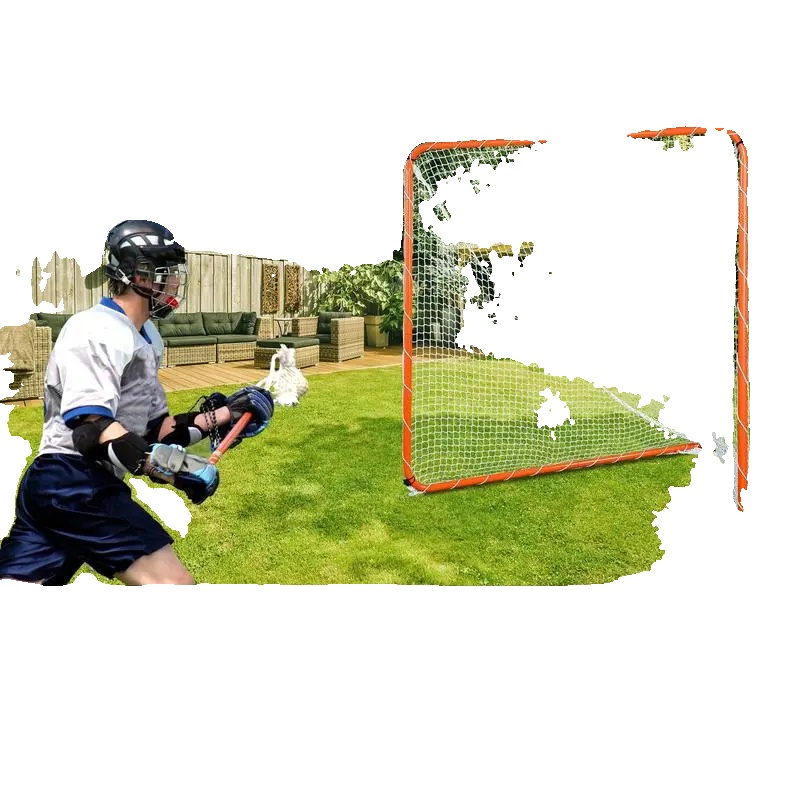 Tragbares Lacrosse-tor, 2,1 M X 1,8 M X 1,8 M Abmessungen, Langlebige Polyester-netze, Leichtes Design Für Portabilität, Schneller Und Einfacher
