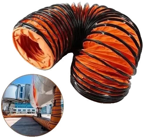 Belüftungsschlauch, Flexibles Pvc, 5 Meter Lang, Orange