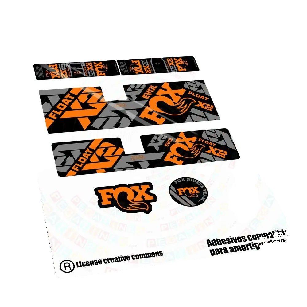 Stoßdämpfer-aufkleber, Langlebiges Vinyl, Einfache Anwendung, Orange