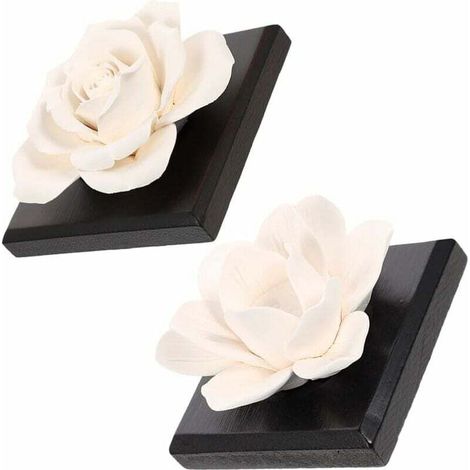 2 Stück Passive Öldiffusoren In Form Rosa Lotusblüten, Nicht Elektrisch, Aus Keramikporzellan, Für Auto Und Zuhause, Von Debuns
