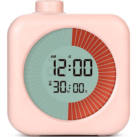 3-in-1 Digitaler 60-minuten-visual-timer – Zeitmanagement-tool Für Kinder Und Erwachsene Mit Adhs – Pink
