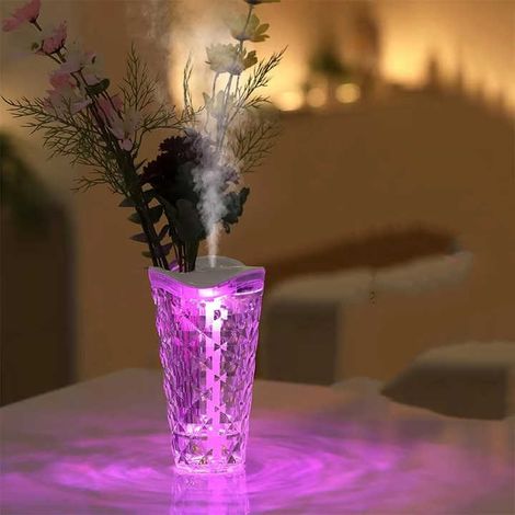 3-in-1 Kristalllampe, Farbwechsellicht, Tischlampe Mit Sprühnebelfunktion, Kristall-tischlampe, Luftbefeuchter, Led-nachtlicht, Rosa, Romantische Beleuchtung, Dekoration