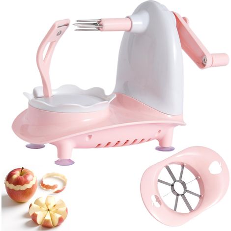 Apfelschäler, Kartoffelschäler, Birnenschäler Aus Edelstahl, Küchenutensilien Für Obst Und Gemüse (rosa)