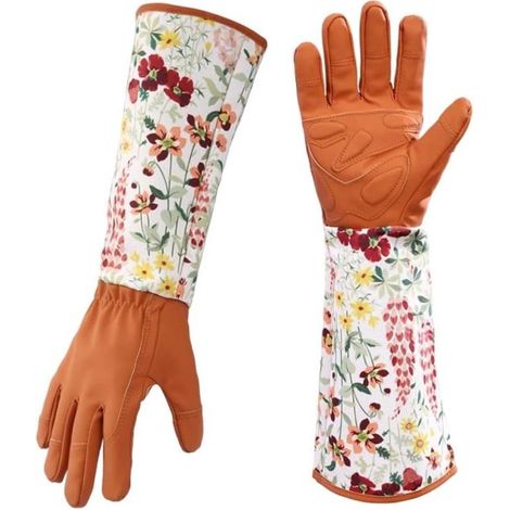 Dornenresistente Gartenhandschuhe – Lange Handschuhe Mit Rosa Muster – Farbenfrohes Design – Unisex-größe – Ideal Zum Beschneiden Und Für Gartenarbeiten