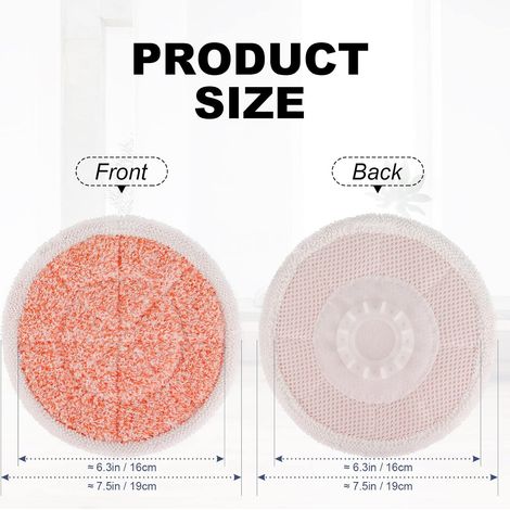 Geeignet Für Nachfüllpads Von Dampfreinigern, Kompatibel Mit Dem Dampfreiniger Shark S6002uk, Mikrofaserpads Zur Reinigung Von Hartholzböden, Rundes Pad (packung)
